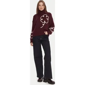 Dámský svetr Vero Moda Rolák Fatima 10335036 Fialová Regular Fit XL