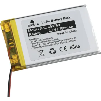 Li-Pol baterie 750mAh, 3.7V, 303759