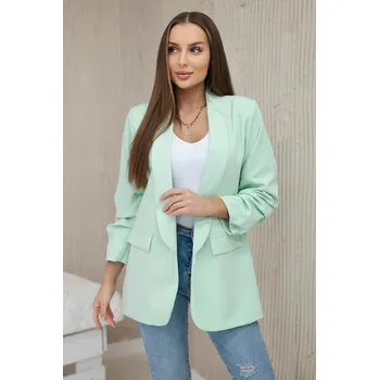 Pánský blejzr Elegantní dámský mintový blejzr bez zapínání Velikost: ONE SIZE