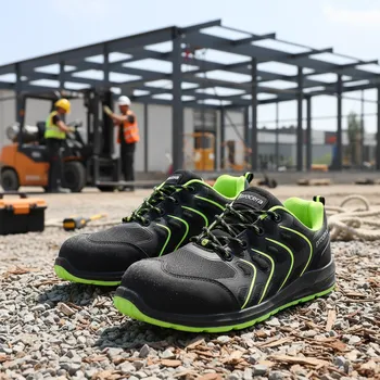 Pracovní obuv Procera Polobotky FRESCO S1P ESD, NON METALLIC Velikost 45 (UK-10) černá/zelená