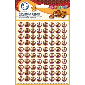Astra CREATIVO Dekorační samolepící kamínky, 11 mm, 80 ks, AMBER, 335118008