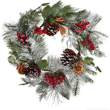 Věnec ZASNĚŽENÉ BOBULE | vánoční věnec | Ø 40 cm