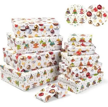 ARGUS Sada 10 ks dárkových krabic vánoční 25001182