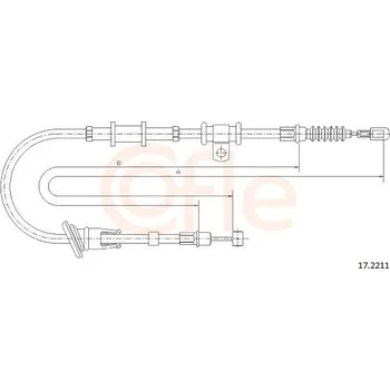 Brzdový systém Tažné lanko, parkovací brzda COFLE 92.17.2211