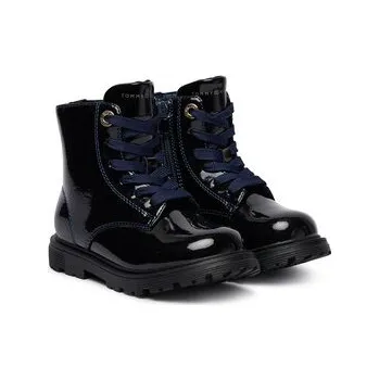 Dámská zimní obuv Kotníková obuv Tommy Hilfiger Lace-Up Bootie T1A5-34005-1237 M Tmavomodrá 27