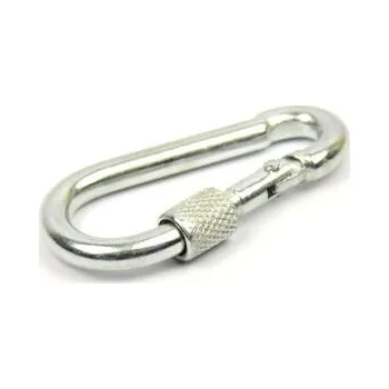 Karabina s pojistkou DIN 5299D,10x100mm Balení: 20 ks NLAB010100BO1