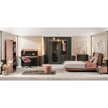 Dětský pokoj Studentský pokoj Khalisa - růžová, černá