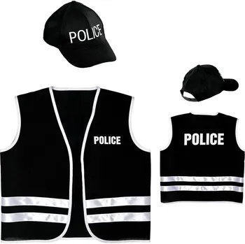Pánská policejní sada (vesta, čepice) - XL