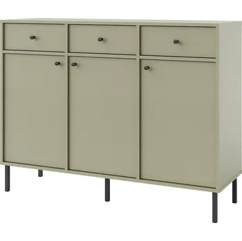 Komoda TOKYO 2 e | komoda 827 | 124,5 cm | eukalyptová/černá