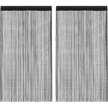 Záclona Provázkové záclony, 2 ks, 140x250 cm, černá Černý132401