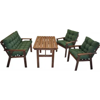 Zahradní sestava Zahradní sestava Nordic hnědá Tmavě zelený melír