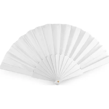 Karnevalový doplněk Vějíř textilní k dotvoření, malé, 1 bílá