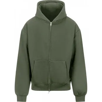 Pánská mikina Just Hoods Těžká oversize mikina s dvoucestným zipem a trojdílnou kapucí 440 g/m Barva: zelená smrková, Velikost: XXL JH125
