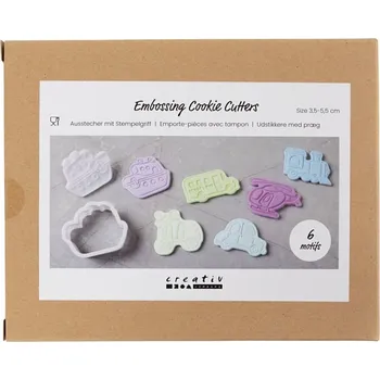 Vykrajovátko creativ company Vykrajovátka plastová s razítkem sada (6ks) dopravní prostředky