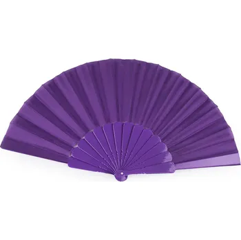 Karnevalový doplněk Vějíř textilní k dotvoření, malé, 4 fialová