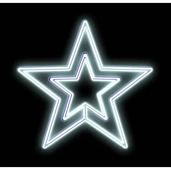 LED páska DECOLED LED světelná hvězda II, závěsná, pr. 80 cm, ledově bílá, 230 V, 25,3 W, 2,4 kg