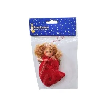 Vánoční dekorace Anděl závěsný s glitrem