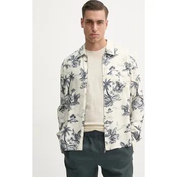 Pánská košile Košile ZADIG&VOLTAIRE pánská, béžová barva, relaxed, s klasickým límcem, WMSH01324 WMSH01324.103 01X, vel. XL