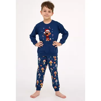 Pánské pyžamo CHLAPECKÉ DĚTSKÉ PYŽAMO DR 593/173 PES granát 116