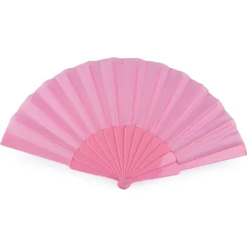 Karnevalový doplněk Vějíř textilní k dotvoření, malé, 2 růžová