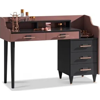 Toaletní stolek Toaletní stolek/psací stůl Khalisa - růžová, černá