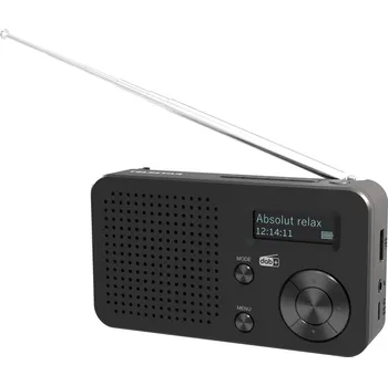 Radiopřijímač Telestar TELESTAR TOP 100 Schwarz 5700100 Akumulátorové rádio, DAB plus , FM, Bluetooth, USB, s USB nabíječkou, s akumulátorem, funkce alarmu, černá