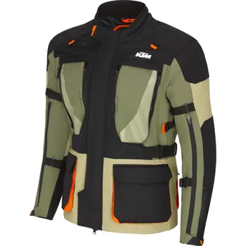 Pánská softshellová bunda KTM TERRA ADV V3 JACKET BLK/GREEN Zelená M