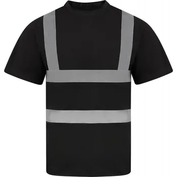 Korntex Hi-Vis piqué tričko Barcelona z polybavlny Barva: Černá, Velikost: 5XL KX074