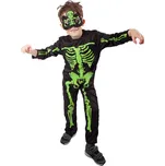Dětský kostým kostlivec neon M