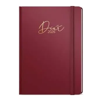 Diář Denní diář 2026 Luxi - A5, bordó