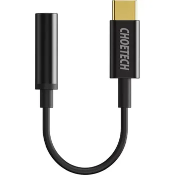 Počítač Adaptér USB‑C na 3,5mm audio jack CHOETECH (černý)