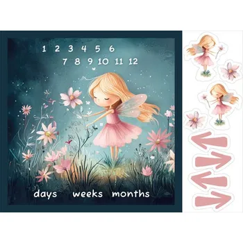 Imitace bavlny PANEL 160x120 - milníková deka růžová víla