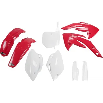UFO kompletní sada plastů (FULL KIT) s kryty tlumičů HONDA CRF 150 07-17 barva (červená/bílá) (HO111E999) (UFO kompletní sada plastů (FULL KIT) s kryty tlumičů HONDA CRF 150 07-17 barva (červená/bílá) (HO111E999))