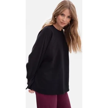 Dámská mikina B306 Pletená mikina uvolněného střihu - černá EU S/M