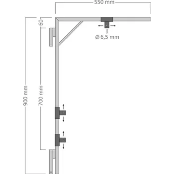 DECOLED Držák motivu na sloupy VO pro dekory 60 - 80 cm, 55 x 90 cm, pro 2x U20S