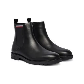 Dámské kozačky Polokozačky Tommy Hilfiger Cleated Hilifger W FM0FM05728 Černá 44