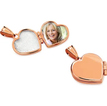 Přívěsek Medailon na fotografii růžové srdíčko IZ14859R + dárkové balení LUXUS zdarma