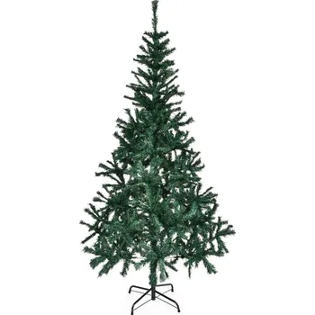 Vánoční stromek ZELENÝ SMRK | 210 cm umělý vánoční stromek se stojanem | ohebné jehličí