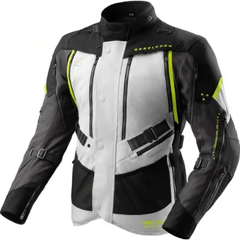 Moto bunda REBELHORN bunda HARDY 3.0 black/grey/fluo yellow - 5XL