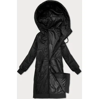 Černá jednoduchá plus size bunda s ozdobným prošíváním S'West (B8395-1) odstíny černé 50