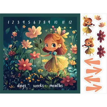 Imitace bavlny PANEL 160x120 - milníková deka zelená víla