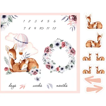 Imitace bavlny PANEL 160x120 - milníková deka nature / příroda