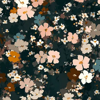 Softshell zimní mini black květiny Seina