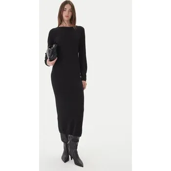 Dámské šaty Kontatto Úpletové šaty 3M0964C Černá Slim Fit OS