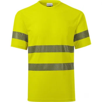 RIMECK Hi-Vis rychleschnoucí tričko se segmentovými retroreflexními pruhy Barva: žlutá fluorescentní, Velikost: M