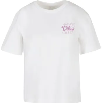 Pánské tričko Good Vibes Wording Tee - white 4XL