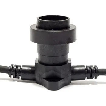 DECOLED Objímka pro žárovky s paticí E27, 0,3 m, 1 objímka, IP67, černá barva