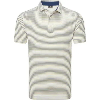 FootJoy Balance Stripe Lisle pánské polo, modro/bílo/oranžové pánské, 3XL