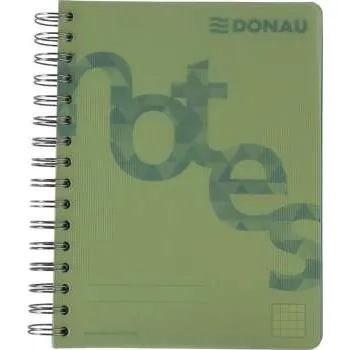 Blok Kroužkový blok Donau College A5, čtverečkovaný - zelený, 140 listů