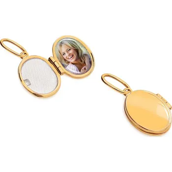 Přívěsek Oválný přívěsek na fotku ve žlutém zlatě IZ18611 + dárkové balení LUXUS zdarma